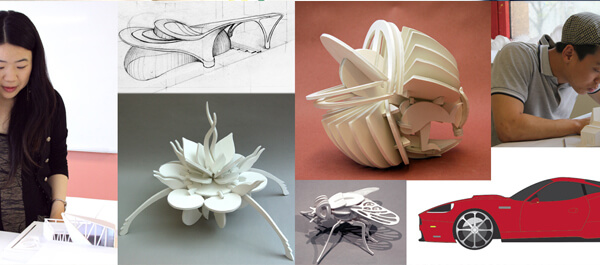 Collage of Student work from the Industrial Design class
