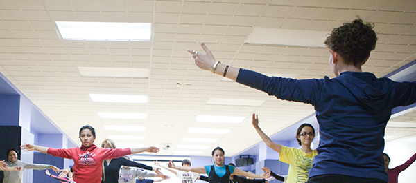 Therapeutic Recreation: Faculty teaching a yoga class